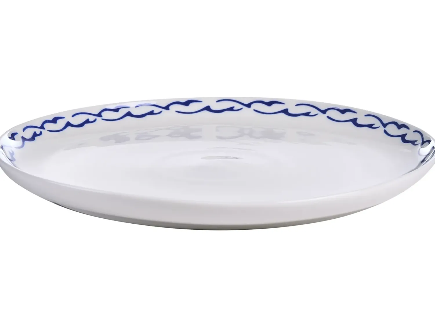 Clearance Beliani AMCHUR Porcellana Bianco/Blu Bianco Blu