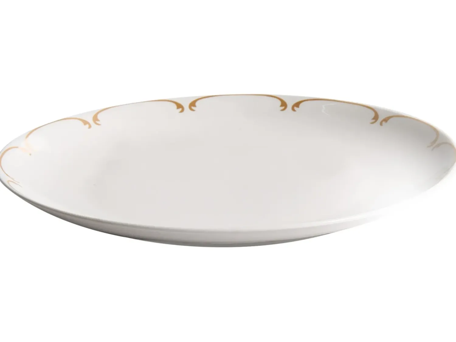 New Beliani CHAROLI Porcellana Bianco/Oro Bianco Oro