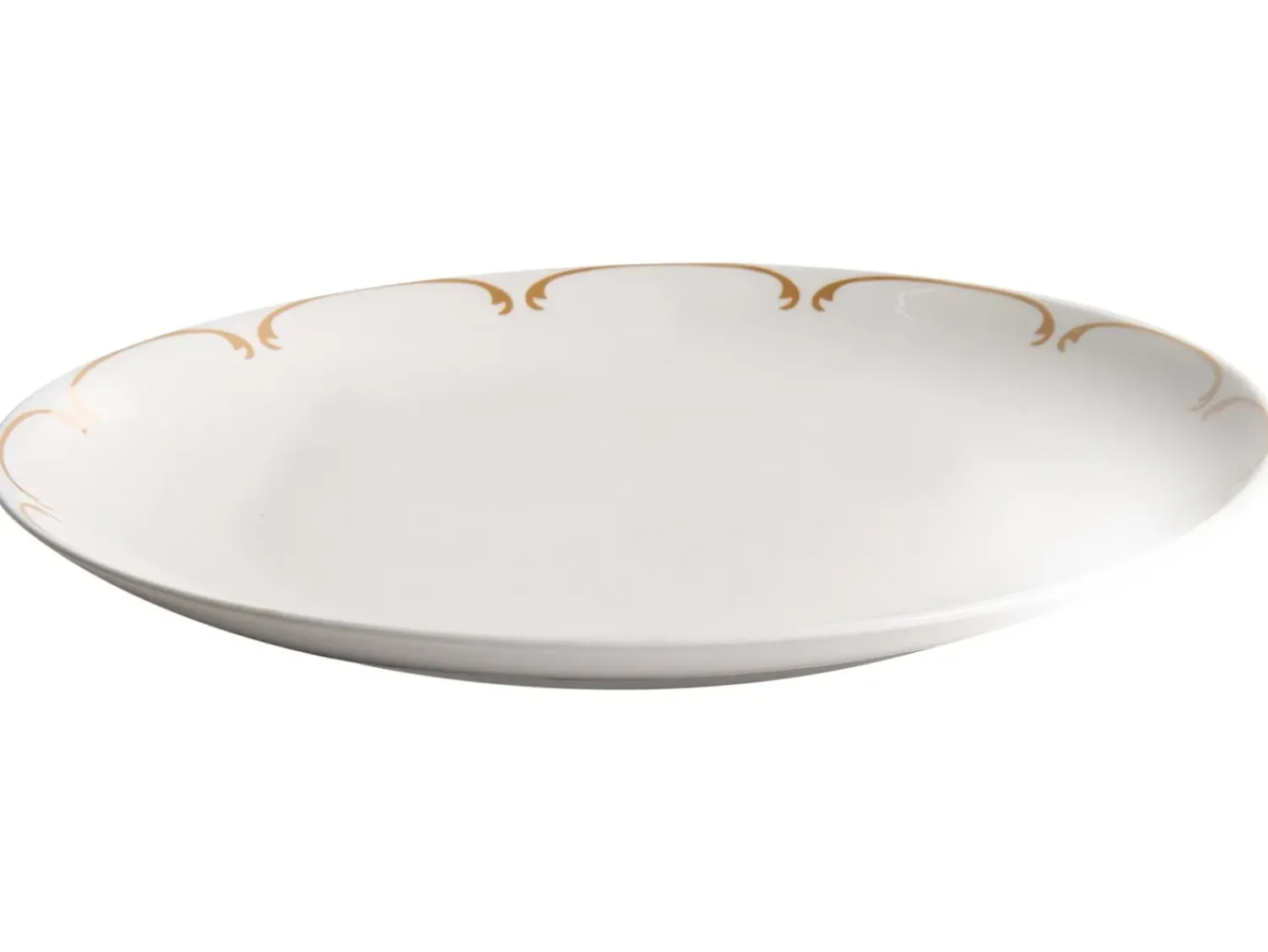 New Beliani CHAROLI Porcellana Bianco/Oro Bianco Oro