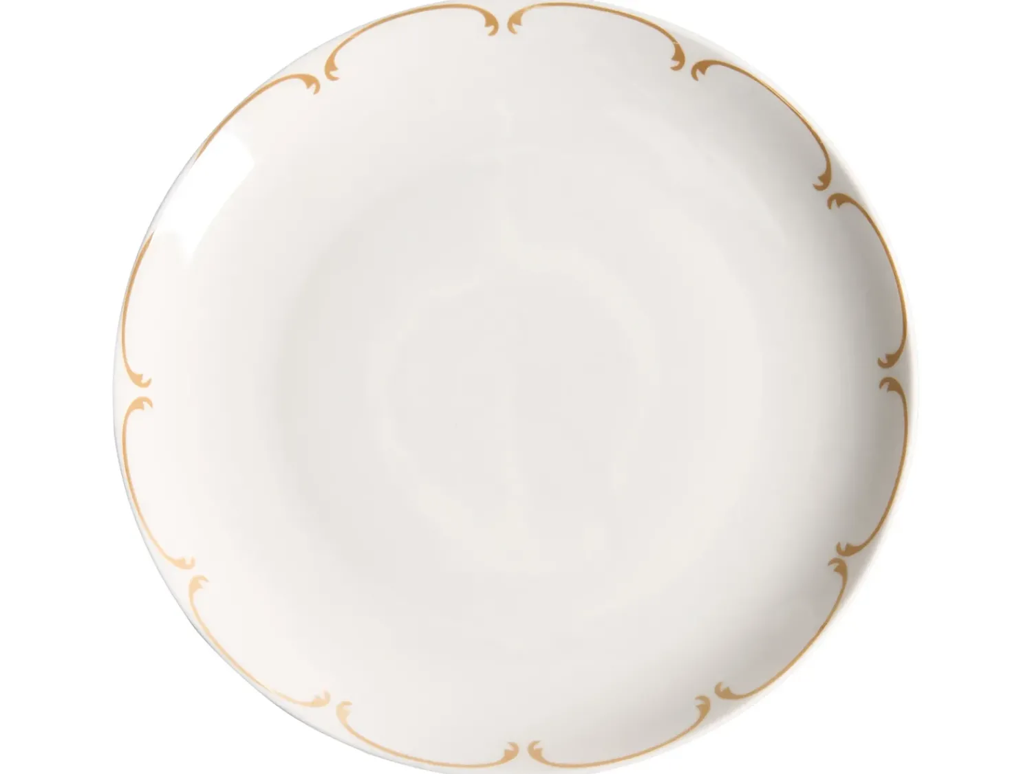 New Beliani CHAROLI Porcellana Bianco/Oro Bianco Oro