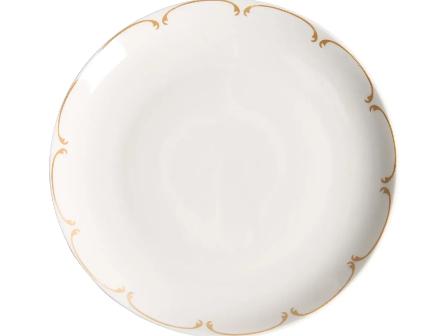 New Beliani CHAROLI Porcellana Bianco/Oro Bianco Oro