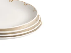 Online Beliani CHAROLI Porcellana Bianco/Oro Bianco Oro