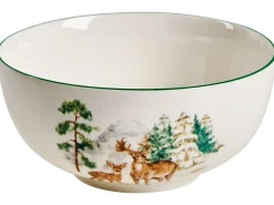 Discount Beliani Set di 12 stoviglie CHILI Porcellana Bianco Bianco Verde