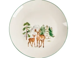 Discount Beliani Set di 12 stoviglie CHILI Porcellana Bianco Bianco Verde