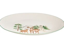 Discount Beliani Set di 12 stoviglie CHILI Porcellana Bianco Bianco Verde