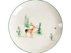 Discount Beliani Set di 12 stoviglie CHILI Porcellana Bianco Bianco Verde