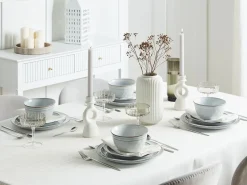 Beliani CHIVES Gres porcellanato chiaro Grigio