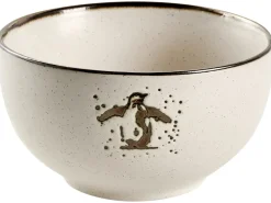 Best Beliani Set di 16 stoviglie CINNAMON Gres porcellanato Bianco sporco Bianco Marrone Oro