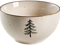Online Beliani Set di 16 stoviglie CLOVES Gres porcellanato Bianco sporco Bianco Marrone