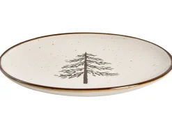 Online Beliani Set di 16 stoviglie CLOVES Gres porcellanato Bianco sporco Bianco Marrone