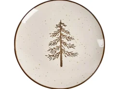 Online Beliani Set di 16 stoviglie CLOVES Gres porcellanato Bianco sporco Bianco Marrone