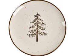Online Beliani Set di 16 stoviglie CLOVES Gres porcellanato Bianco sporco Bianco Marrone