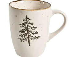 Online Beliani Set di 16 stoviglie CLOVES Gres porcellanato Bianco sporco Bianco Marrone