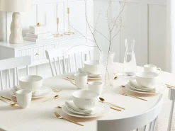 Outlet Beliani COWSLIP Porcellana Bianco