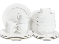 Outlet Beliani COWSLIP Porcellana Bianco