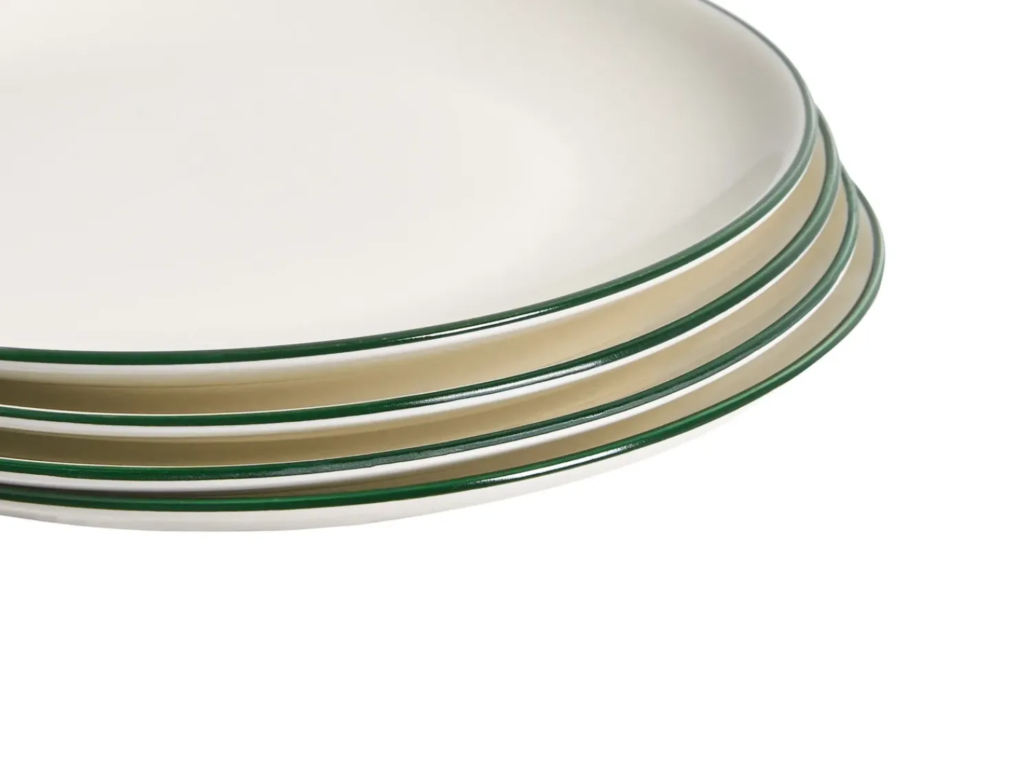 Beliani CUMIN Porcellana Bianco sporco/Verde Bianco Verde