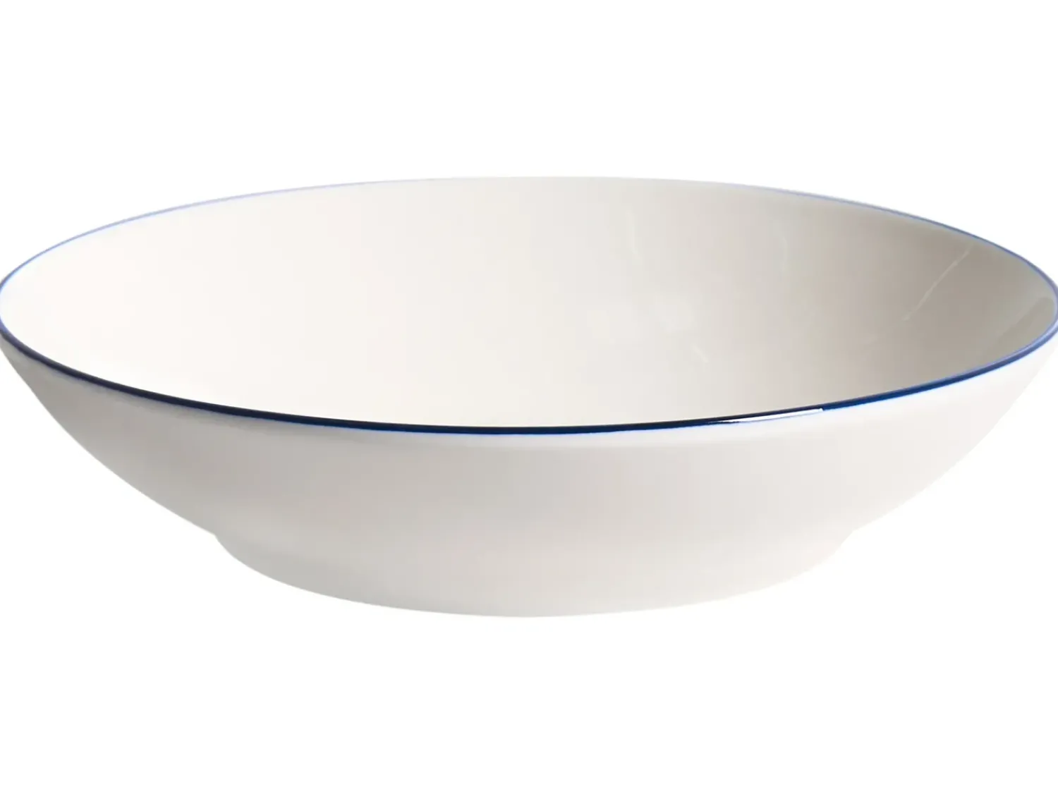 New Beliani Set di 12 stoviglie CUMIN Porcellana Bianco sporco/Blu Bianco Blu