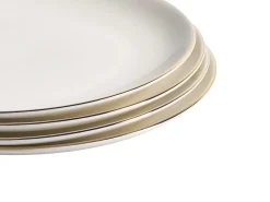 Outlet Beliani CUMIN Porcellana Bianco sporco / Oro Bianco Oro
