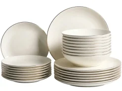 Discount Beliani CUMIN Porcellana Bianco sporco / Oro Bianco Oro