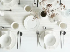 Sale Beliani Set di 16 stoviglie ELDERBERRY Porcellana Bianco