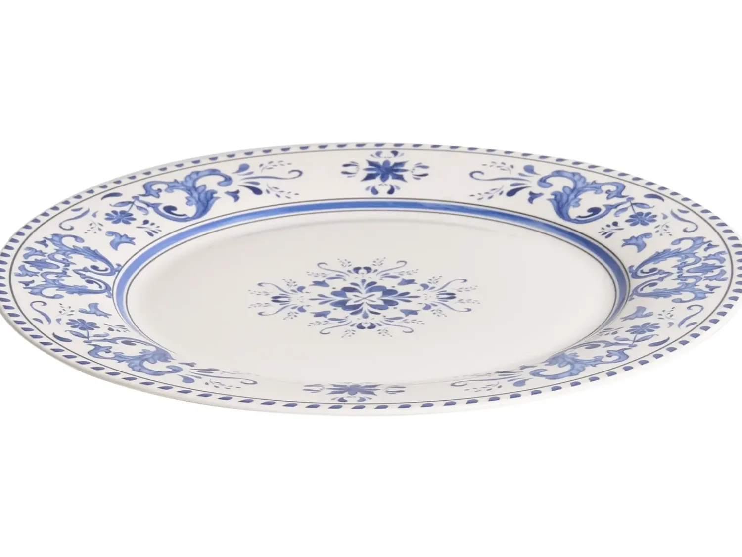 Outlet Beliani GALANGAL Porcellana Bianco/Blu Bianco Blu