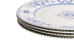 Outlet Beliani GALANGAL Porcellana Bianco/Blu Bianco Blu