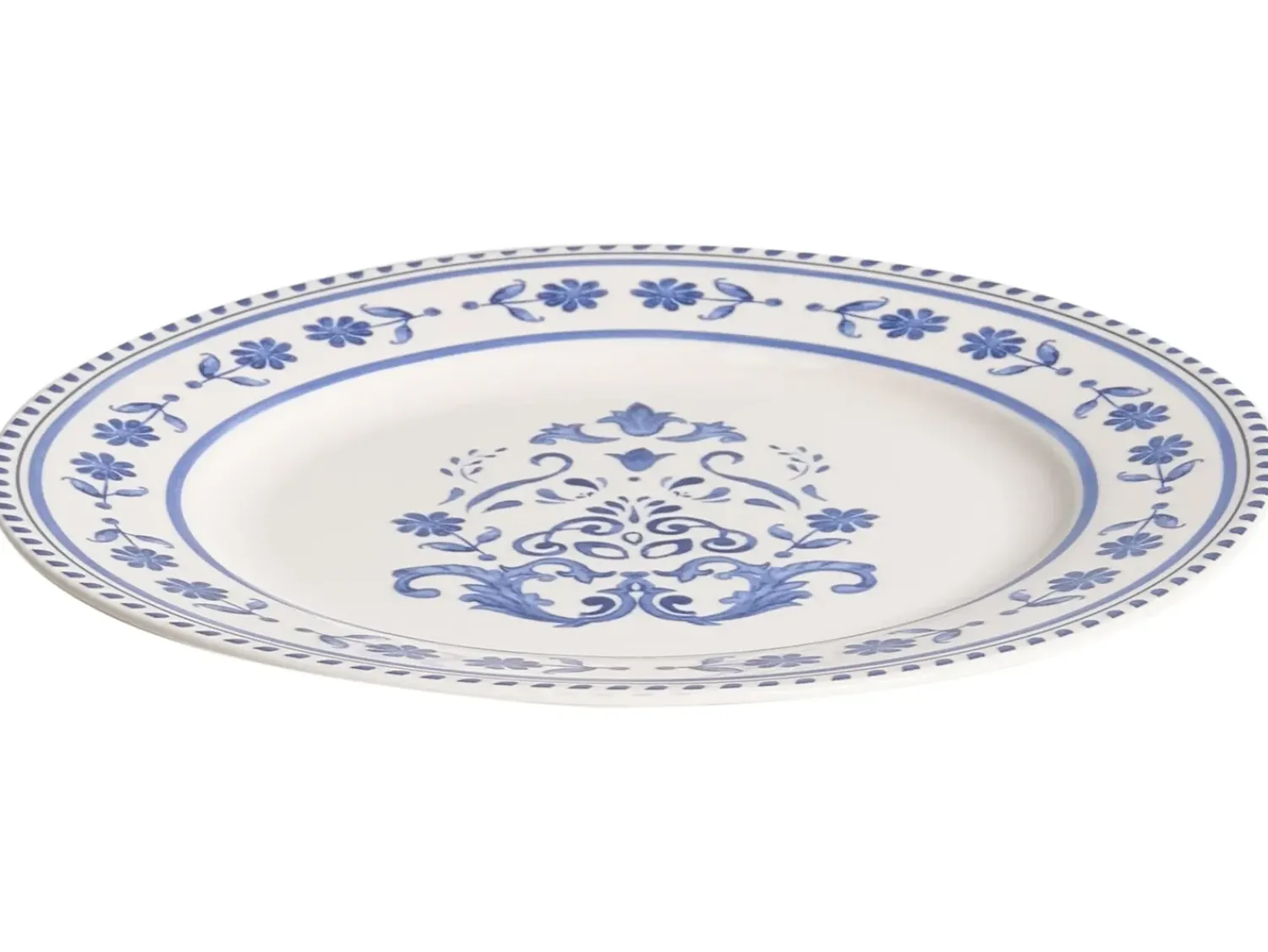 Outlet Beliani GALANGAL Porcellana Bianco/Blu Bianco Blu