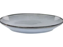 Discount Beliani Set di 16 stoviglie JUNIPER Gres porcellanato Azzurro Blu Marrone