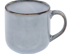 Discount Beliani Set di 16 stoviglie JUNIPER Gres porcellanato Azzurro Blu Marrone