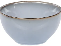 Discount Beliani Set di 16 stoviglie JUNIPER Gres porcellanato Azzurro Blu Marrone