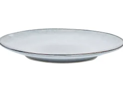 Discount Beliani Set di 16 stoviglie JUNIPER Gres porcellanato Azzurro Blu Marrone