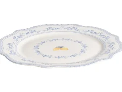 Hot Beliani LOVAGE Porcellana Bianco Bianco Blu