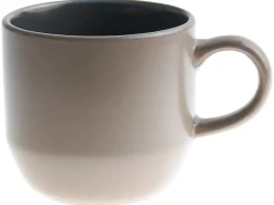 Best Beliani Set di 16 stoviglie NUTMEG Gres porcellanato Nero/Beige Beige Nero