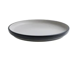 Discount Beliani Set di 16 stoviglie NUTMEG Gres porcellanato Nero Bianco Nero