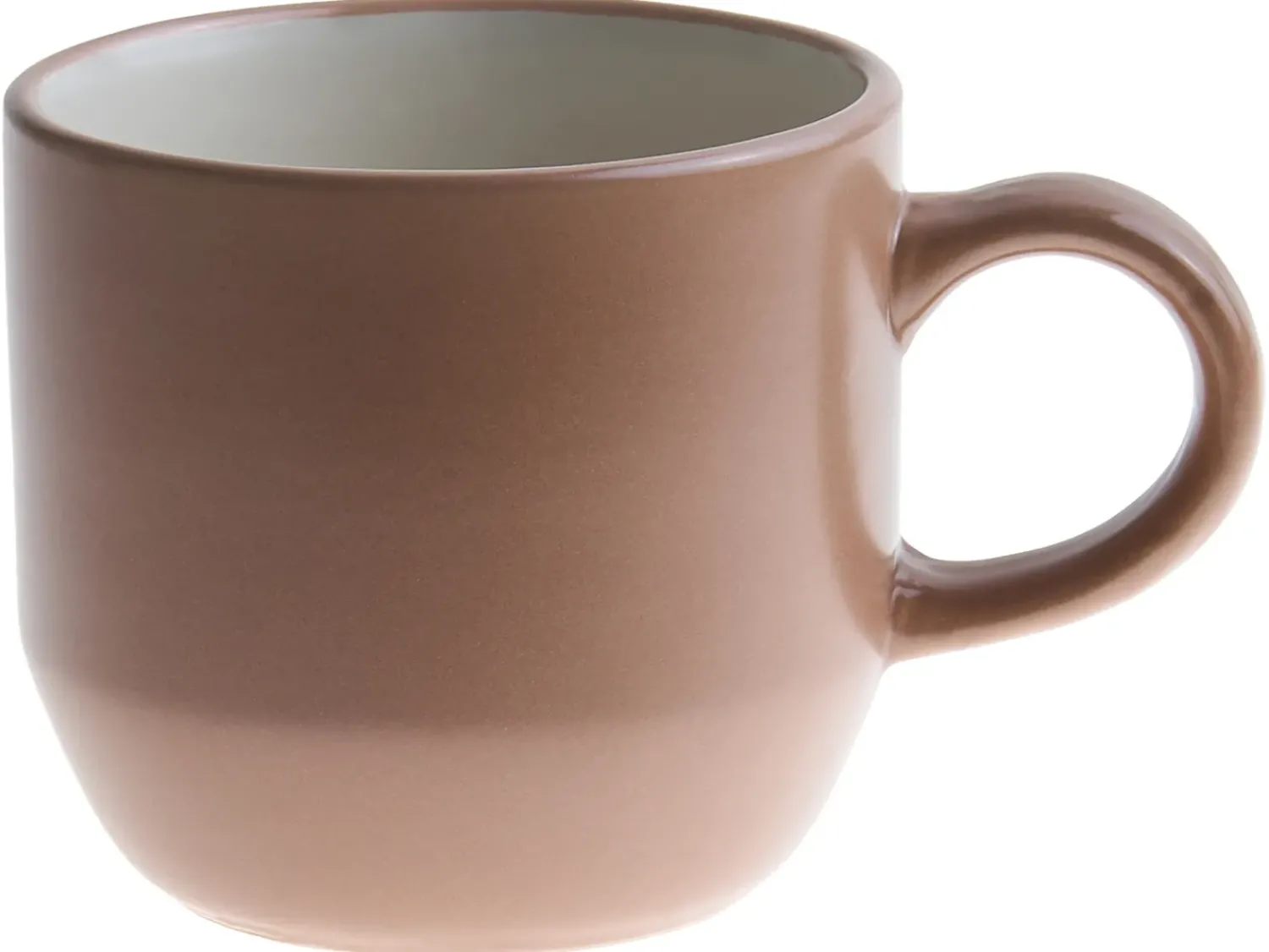 New Beliani Set di 16 stoviglie NUTMEG Gres porcellanato Marrone Bianco Marrone