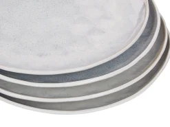 Discount Beliani Set di 16 stoviglie SESAME Gres porcellanato chiaro Grigio