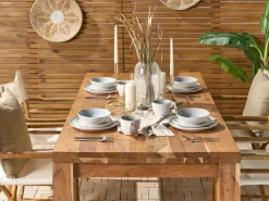 Discount Beliani Set di 16 stoviglie SESAME Gres porcellanato chiaro Grigio