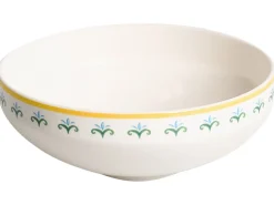 New Beliani TARRAGON Porcellana Bianco/Verde Bianco Giallo Verde