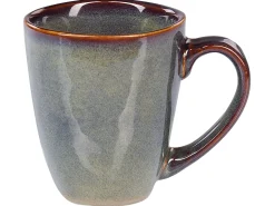 Sale Beliani Set di 16 stoviglie THYME Gres porcellanato Verde scuro Marrone Verde