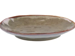 Sale Beliani Set di 16 stoviglie THYME Gres porcellanato Verde scuro Marrone Verde