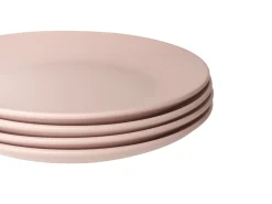 Best Beliani Set di 18 stoviglie VIVANI Gres porcellanato Rosa