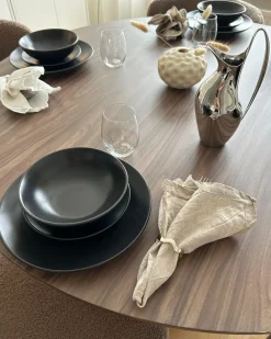 Online Beliani Set di 18 stoviglie VIVANI Gres porcellanato Nero