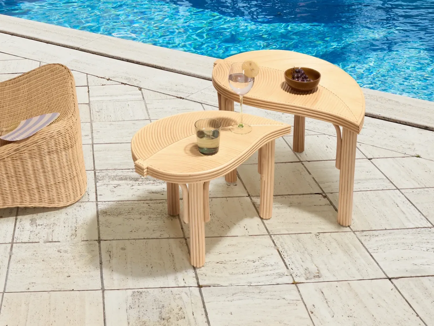 Outlet Beliani PARALIA Rattan Naturale Beige Naturale