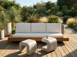 New Beliani Set di 2 tavolini MOZIA chiaro Grigio