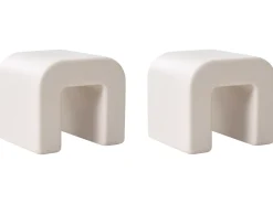 New Beliani Set di 2 tavolini MOZIA chiaro Grigio