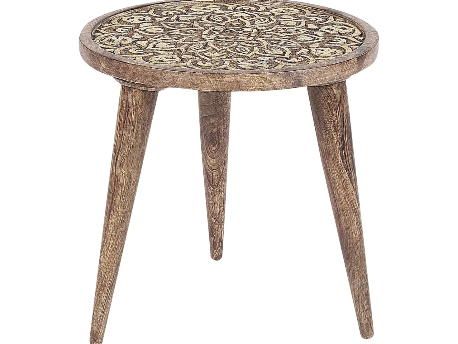 Set di 2 tavolini RANJA Legno di mango Marrone