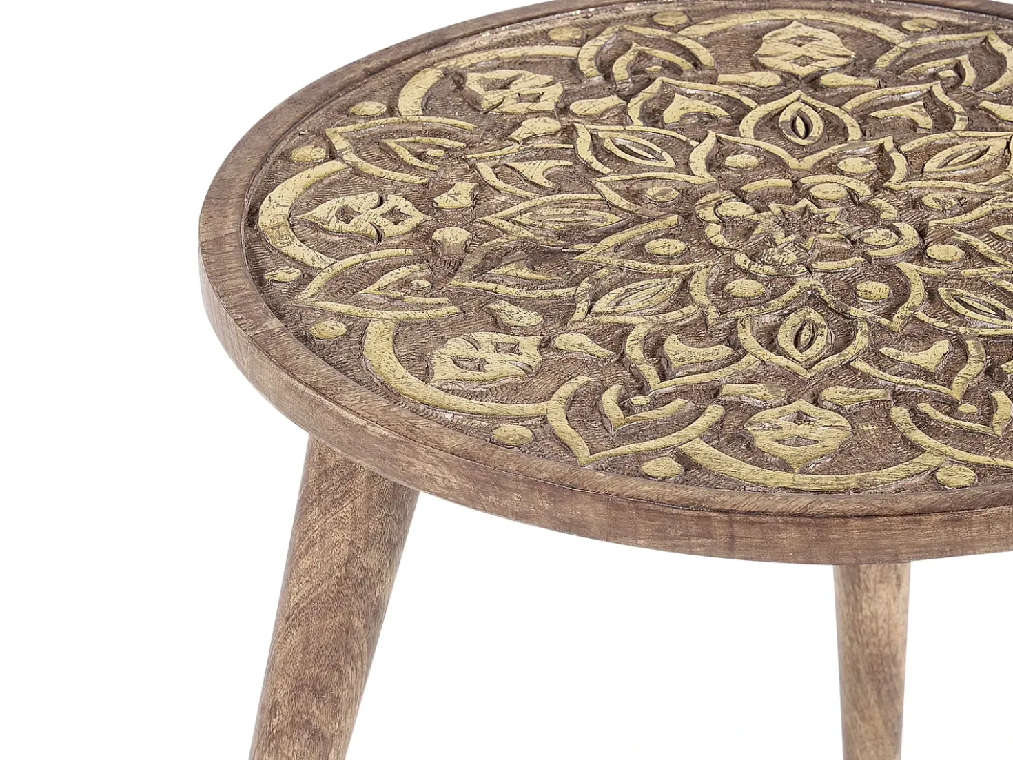 Set di 2 tavolini RANJA Legno di mango Marrone