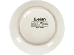 Discount Beliani Set di 4 tazze ANNISE Gres porcellanato Bianco sporco Bianco Nero