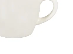Discount Beliani Set di 4 tazze con piattini CARAWAY Gres porcellanato sporco Bianco