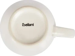 Discount Beliani Set di 4 tazze con piattini CARAWAY Gres porcellanato sporco Bianco